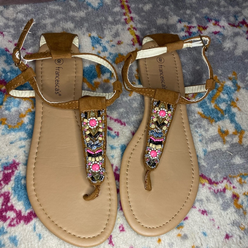 Francesca’s jeweled sandals